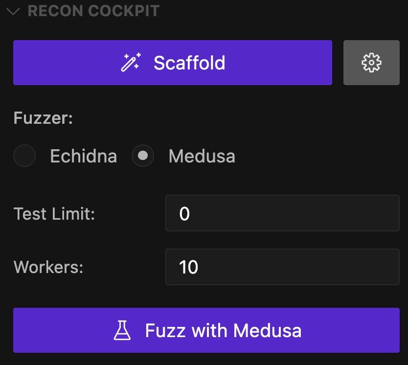 Run Medusa Button